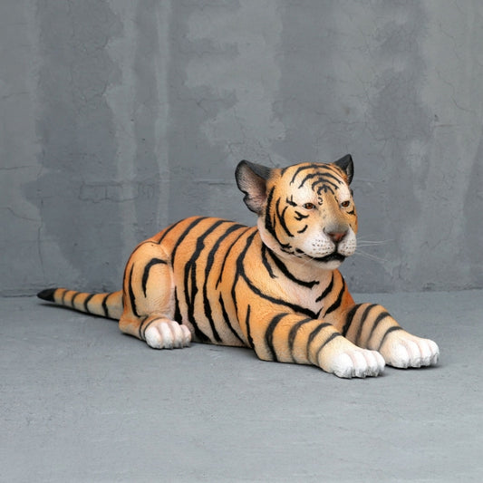 Tiger Cub Lying Life Size Statue