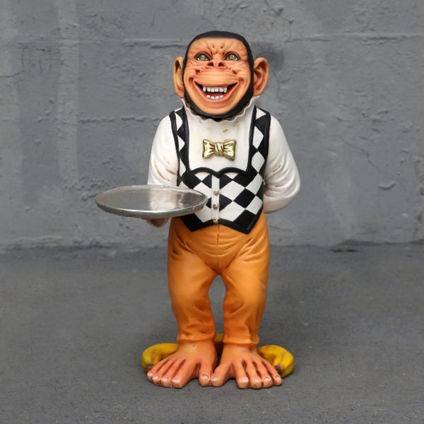 Monkey Butler Life Size Statue