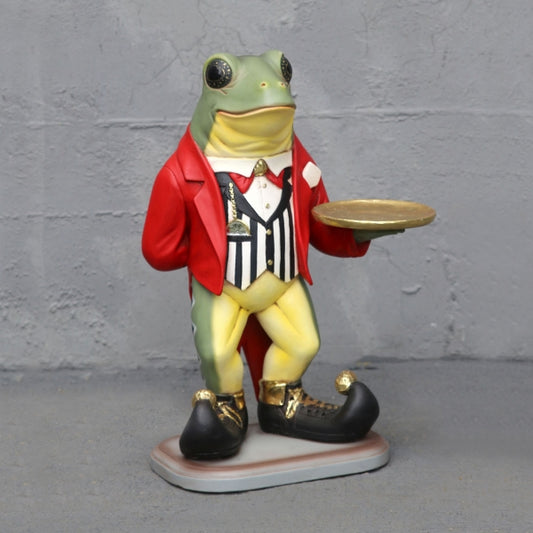 Frog Butler Life Size Statue