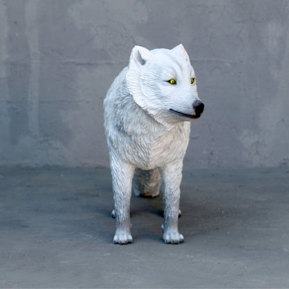 Arctic Fox Life Size Statue