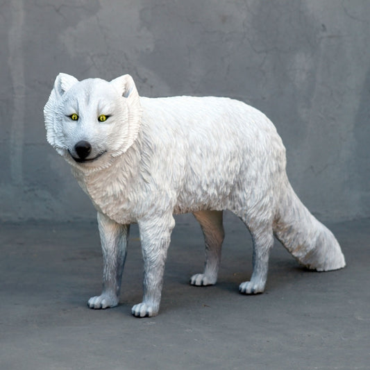 Arctic Fox Life Size Statue