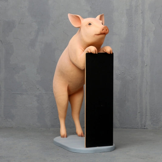 Pig with Menu Life Size Statue