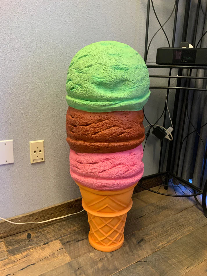 Three Scoop Ice Cream Over Sized Statue