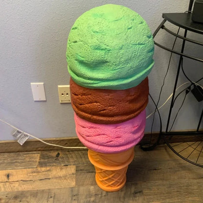 Three Scoop Ice Cream Over Sized Statue
