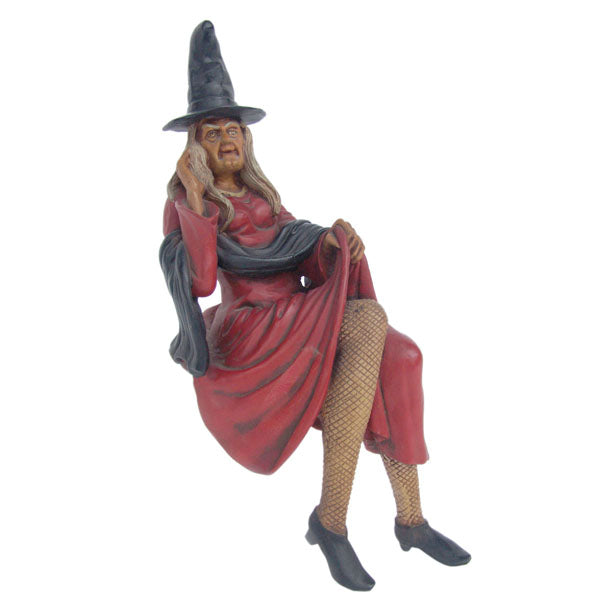 Sexy Witch Sitting Life SIze Statue