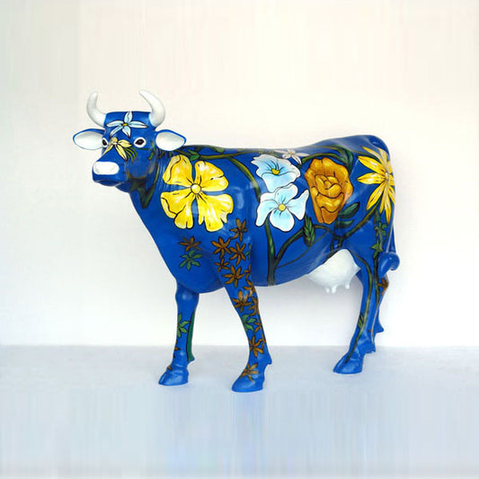 Flower Cow Life Size Statue