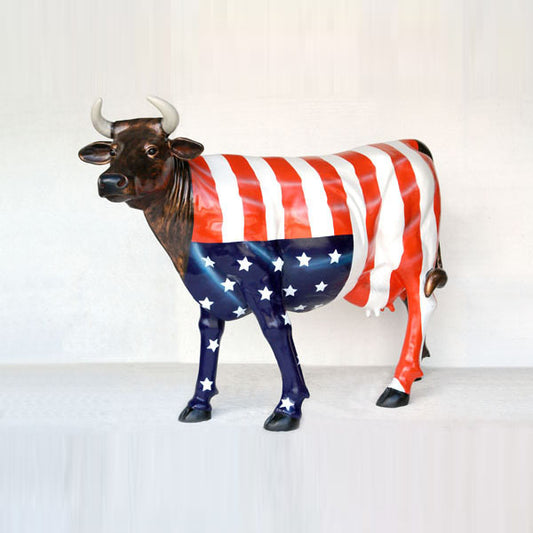 American Cow Life Size Statue