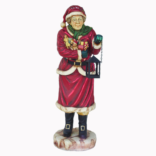 Mrs. Santa Life Size Statue