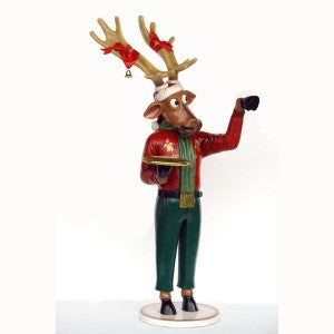 Funny Reindeer Male Life Size Statue