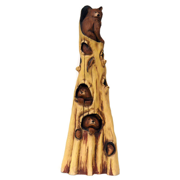 Bears Birdhouse Tree Life Size Statue