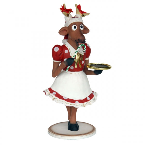 Funny Reindeer Girl Life Size Statue