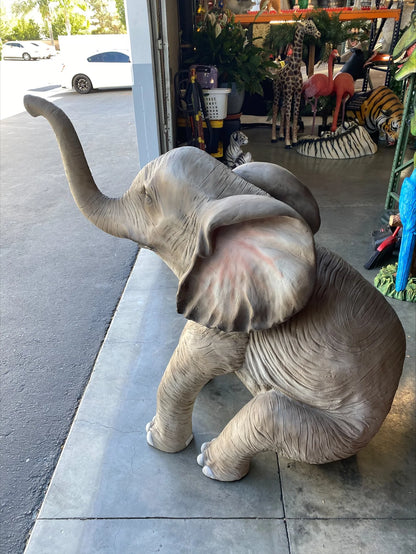 Elephant Sitting Statue