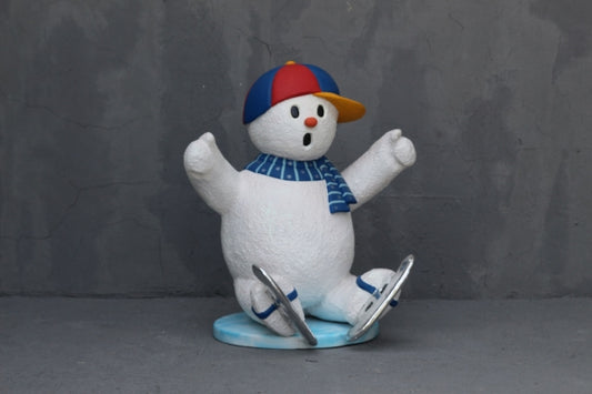 Snowboy Sitting Life Size Statue