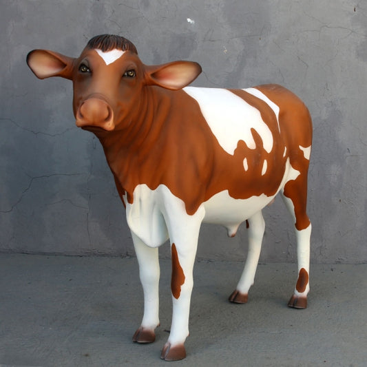 Guernsey Cow Life Size Statue