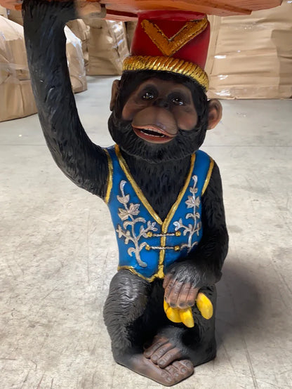 Circus Monkey Table Life Size Statue