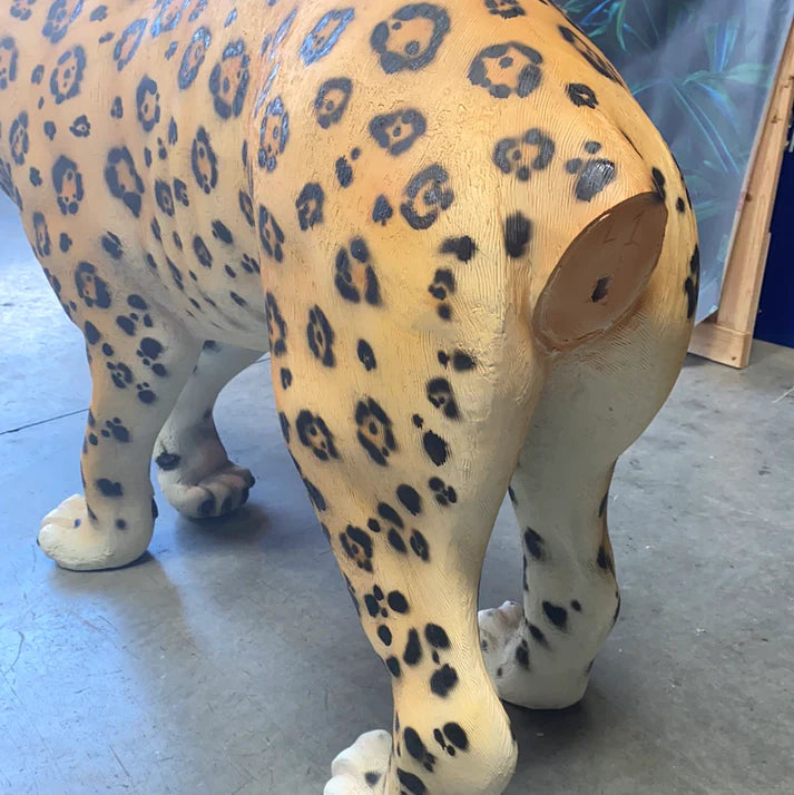 Leopard Growling Life Size Statue