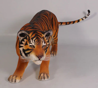 Bengal Tiger Crouching Life Size Statue