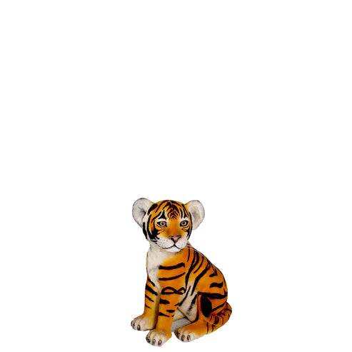 Bengal Tiger Cub Sitting Life Size Statue