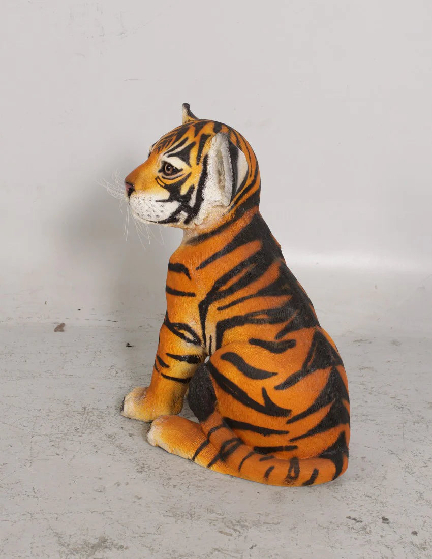 Porcelain Sitting Leopard Cub Statue