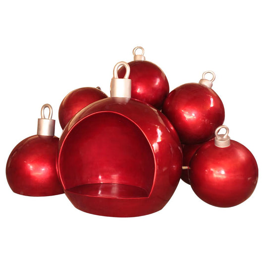 Ornament Christmas Ball Stack Seat Over Sized Statue