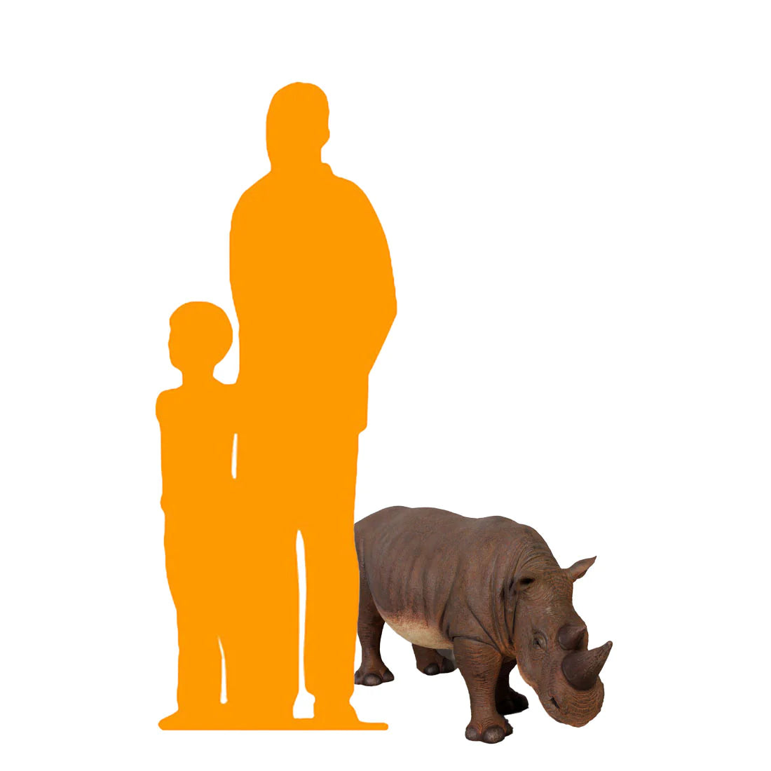 Rhinoceros Baby Life Size Statue