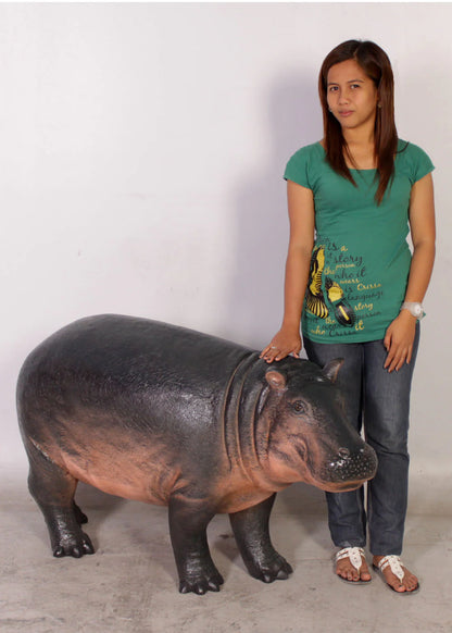Hippo Baby Life Size Statue