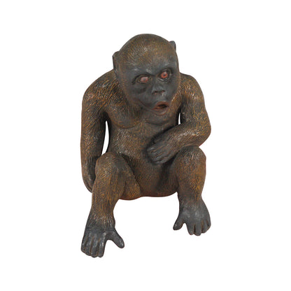 Gorilla Young Sitting Life Size Statue