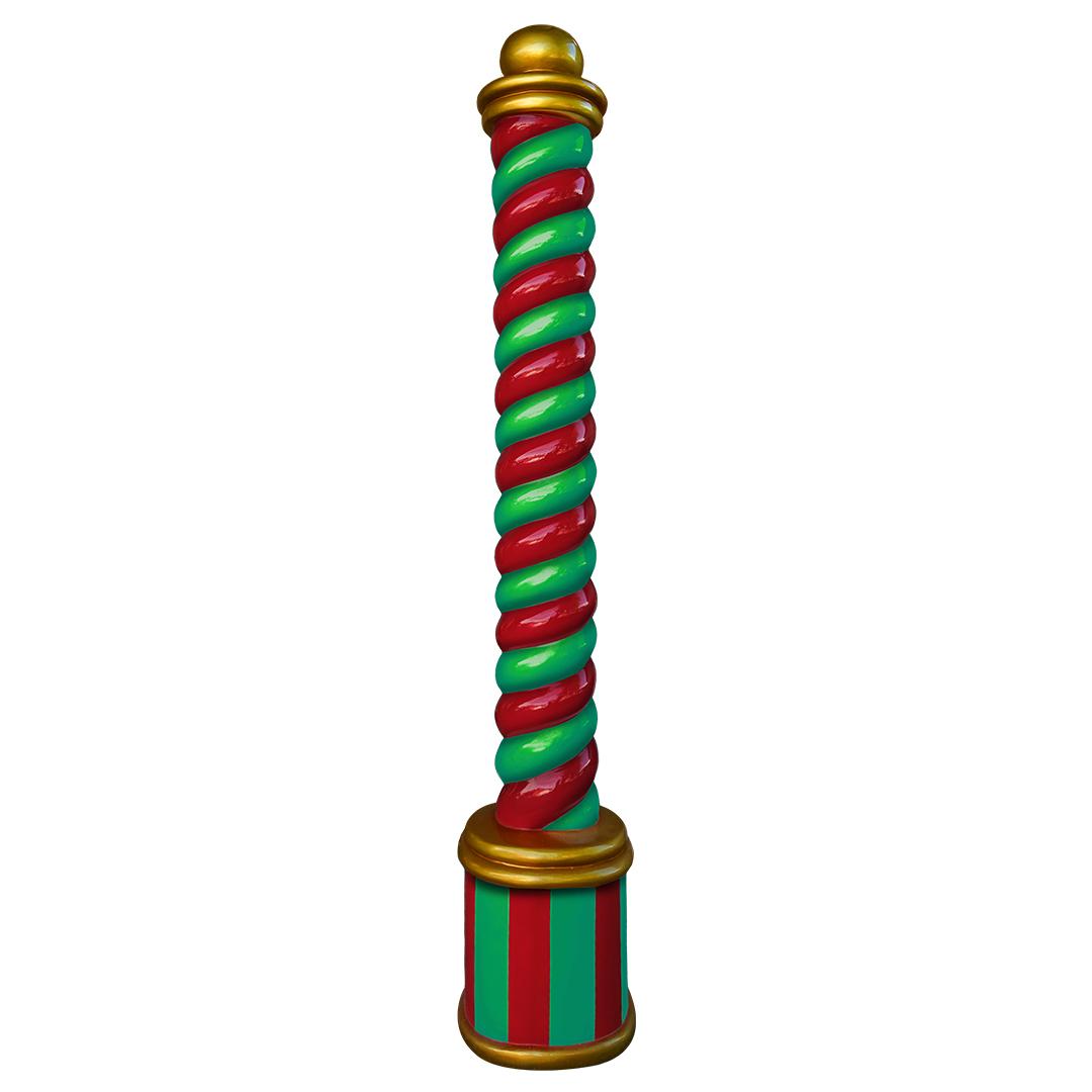 Candy Cane Twist Pillar Over Sized Statue