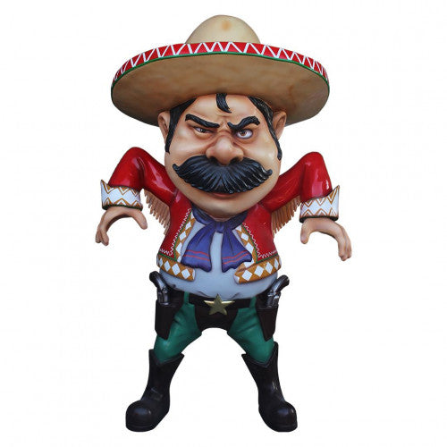 Comic Standoff Mexican Gunslinger Life Size Statue