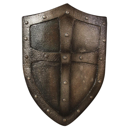 Medieval Cross Kite Shield Over Sized Statue