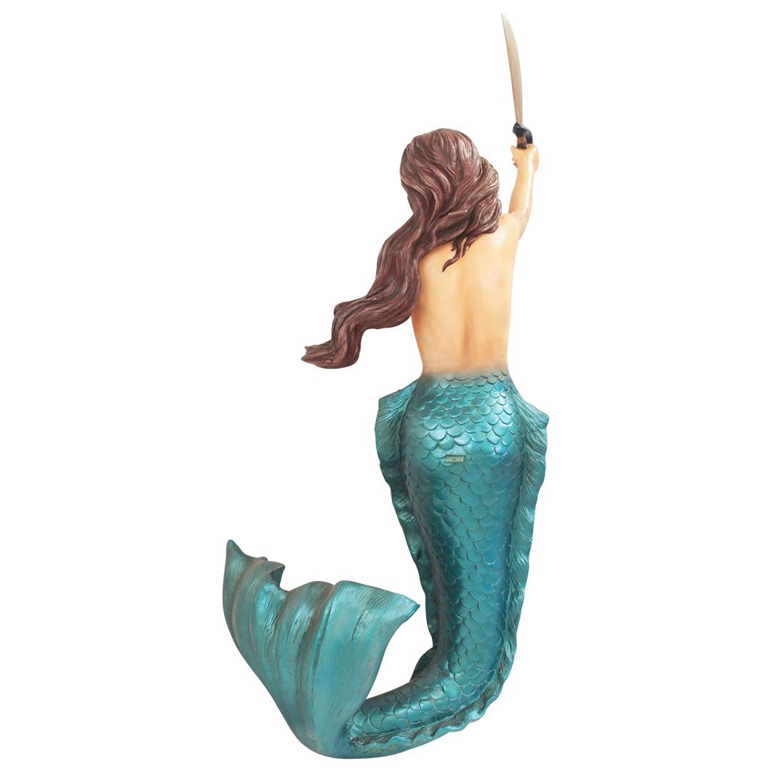 Mermaid Warrior Life Size Statue