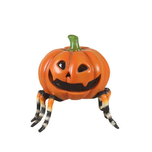 Pumpkin Head Spider Over Sized Statue