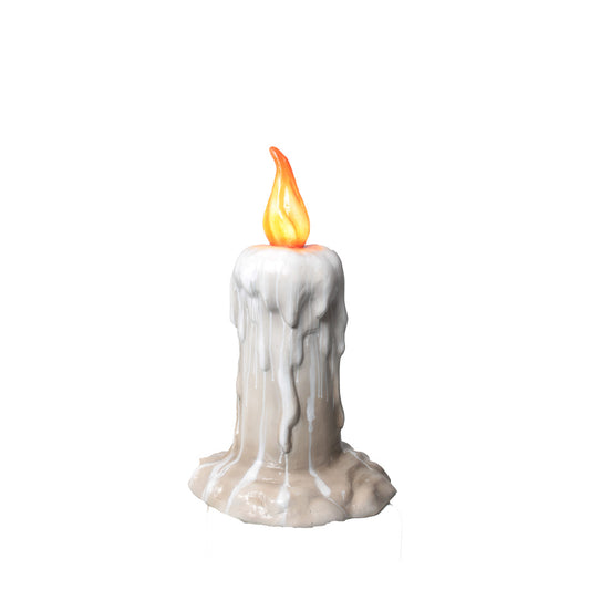Single White Candle Over Sized Statue