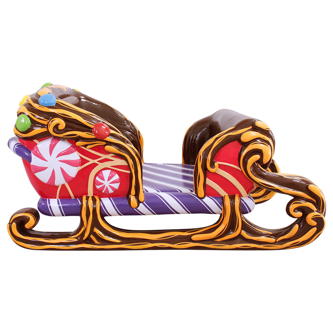Chocolate Candy Sleigh 2 Seater Over Sized Statue