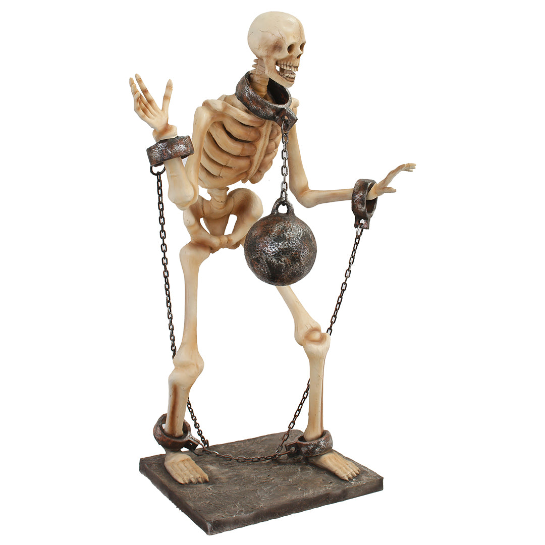 Skeleton In Chains Life Size Statue