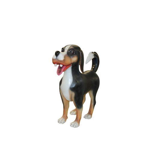 Comic Dog Mouth Open Life Size Statue