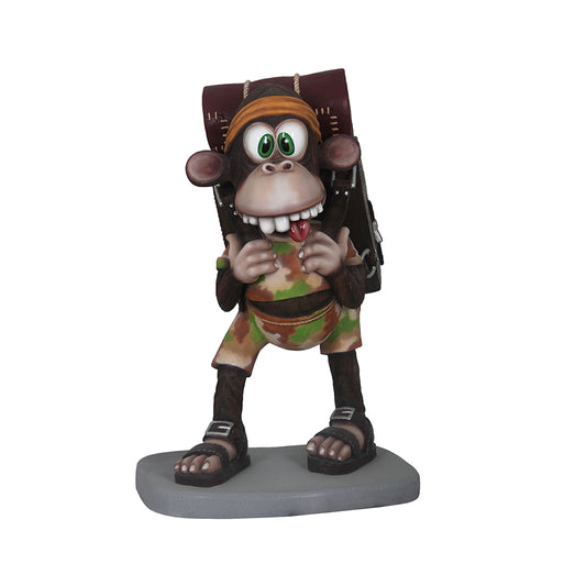 Comic Safari Monkey Life Size Statue