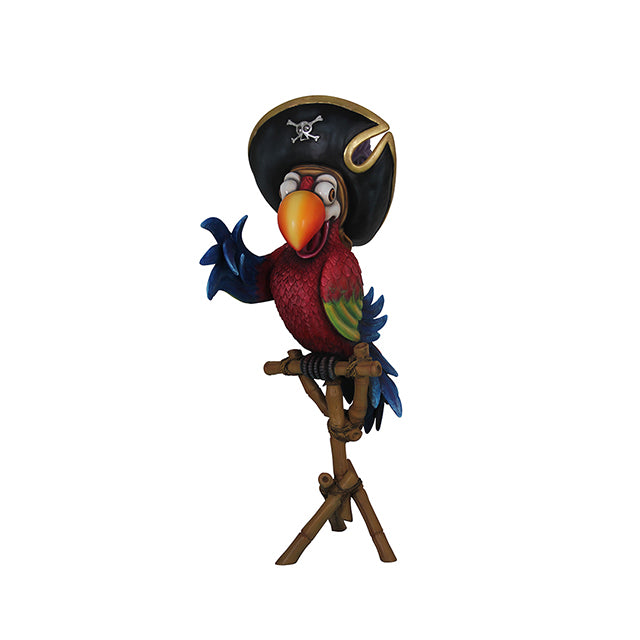 Comic Pirate Parrot With Stand Over Sized Statue