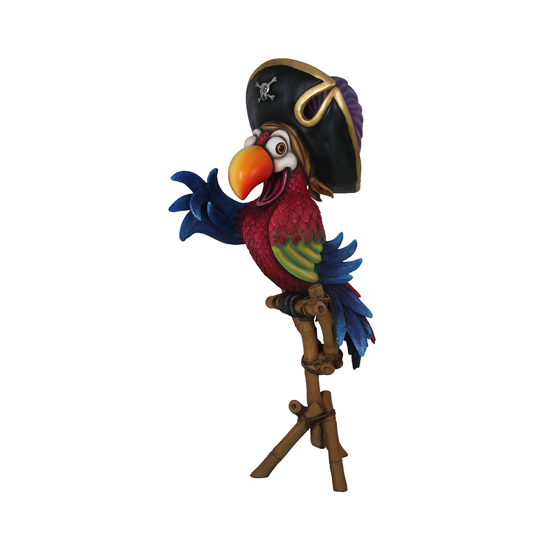 Comic Pirate Parrot With Stand Over Sized Statue