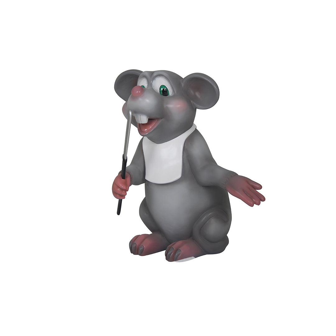 Comic Mouse With Knife Over Sized Statue