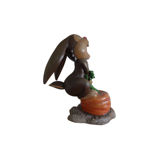 Bunny Rabbit with Carrot Life Size Statue