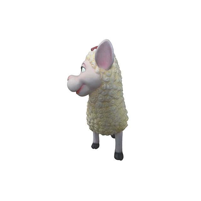 Comic Female Sheep Ewe Happy Life Size Statue