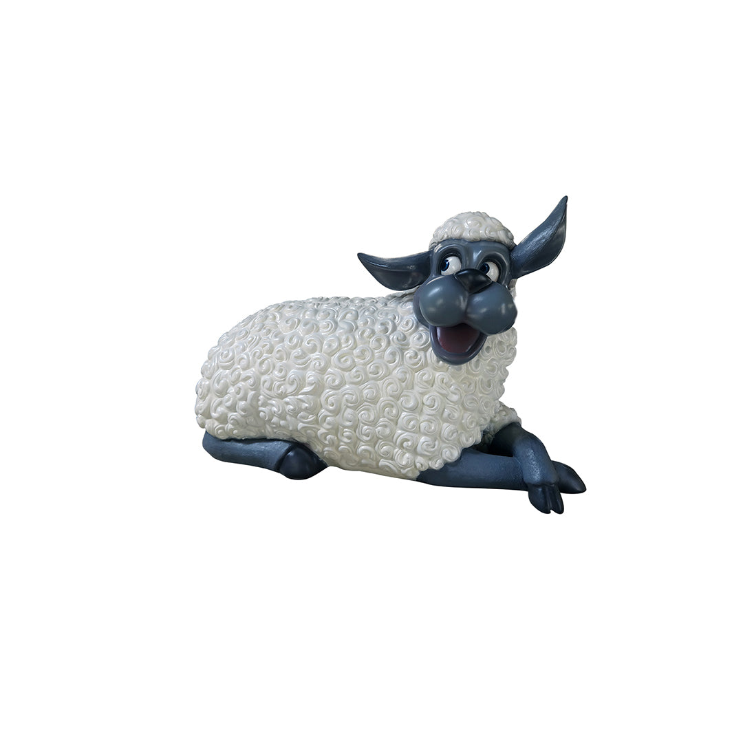 Comic Male Sheep Ear Up Life Size Statue