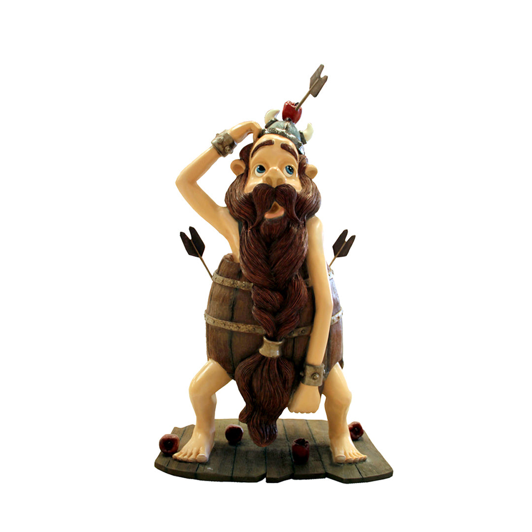 Viking Olaf In Barrel Life Size Statue