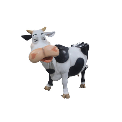 Comic Funny Cow Life Size Statue