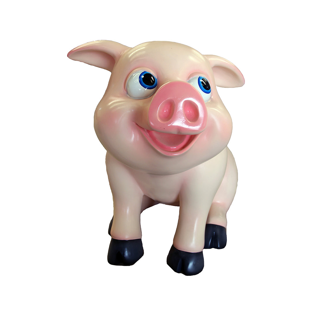 Comic Baby Pig Life Size Statue