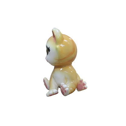 Yellow Comic Cat Life Size Statue