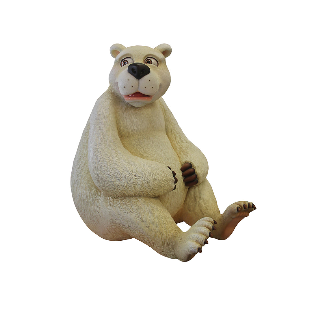 Comic Polar Bear Papa Life Size Statue