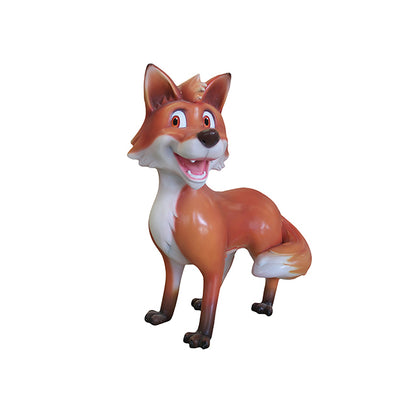 Comic Red Fox Life Size Statue