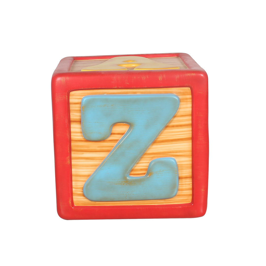 Letter Block Sides A,F,J,P,U,Z Over Sized Statue